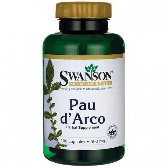 

Swanson Pau D'Arco 500 mg Пау Дарко 100 капсул