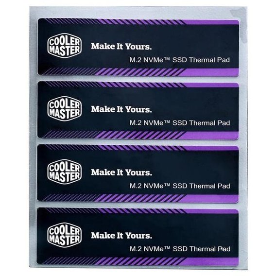 Cooler Master Thermal Pads M.2 SSD 60x18x0.5mm 4 in 1 kit (CMA-TNCLP4XXBK1-GL)