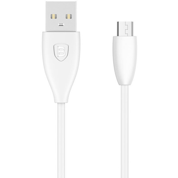 Кабель Baseus USB Cable to microUSB Small Pretty Waist 1m White (CAMMY-02)