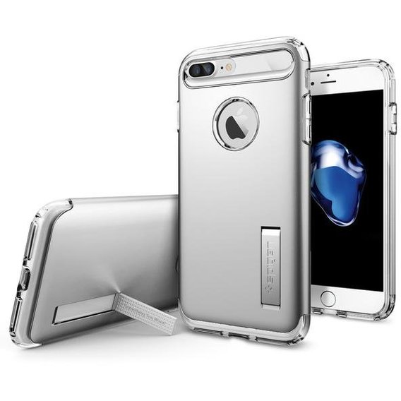 Аксессуар для iPhone Spigen Slim Armor Satin Silver (Spigen-043CS20313) for iPhone 8 Plus/iPhone 7 Plus