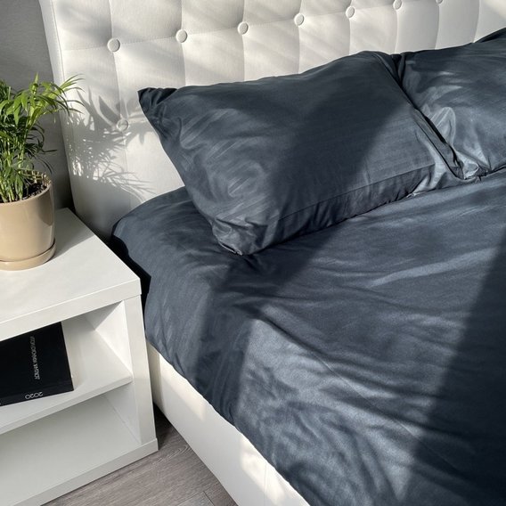 Комплект постельного белья Emily Fiber Black Stripe микрофибра євро (94031096)