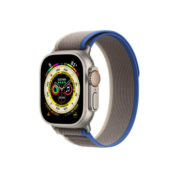 Apple Watch Ultra GPS + Cellular 49mm Titanium Case with Blue/Gray Trail Loop - S/M (MNHL3) Approved Витринный образец