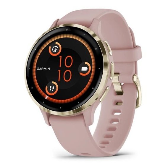 Смарт-часы Garmin Venu 3S Soft Gold Stainless Steel Bezel with Dust Rose Case and Silicone Band (010-02785-03)