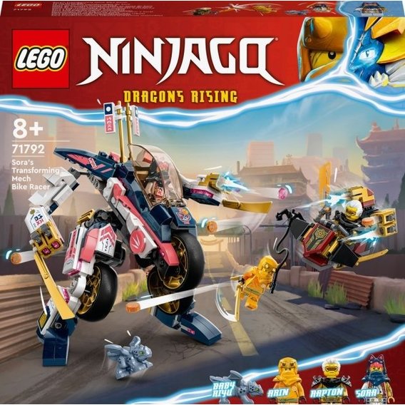 Конструктор LEGO Ninjago Гоночный робобайк-трансформер Соры 384 деталей (71792)