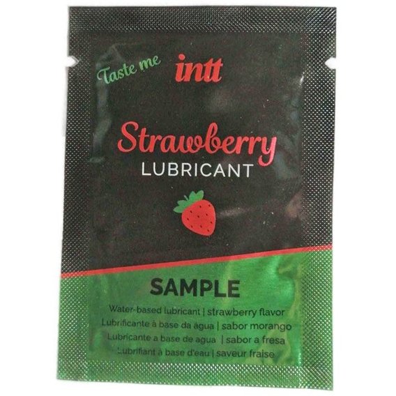 Пробник лубриканта на водной основе Intt Strawberry (2 мл)