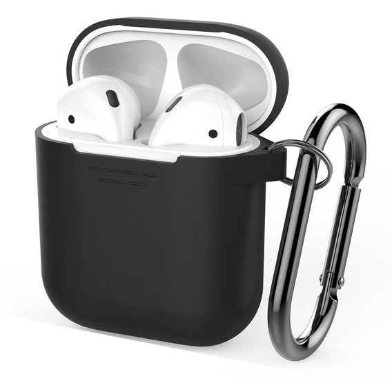 Чехол для наушников AhaStyle Silicone Case with Belt Black (AHA-01060-BLK) for AirPods