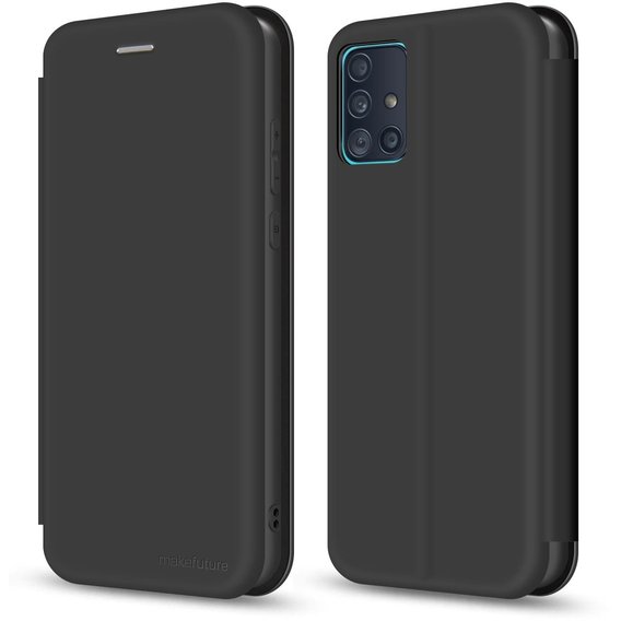 Аксессуар для смартфона MakeFuture Flip Case Soft-touch Black (MCP-SA71BK) for Samsung A715 Galaxy A71