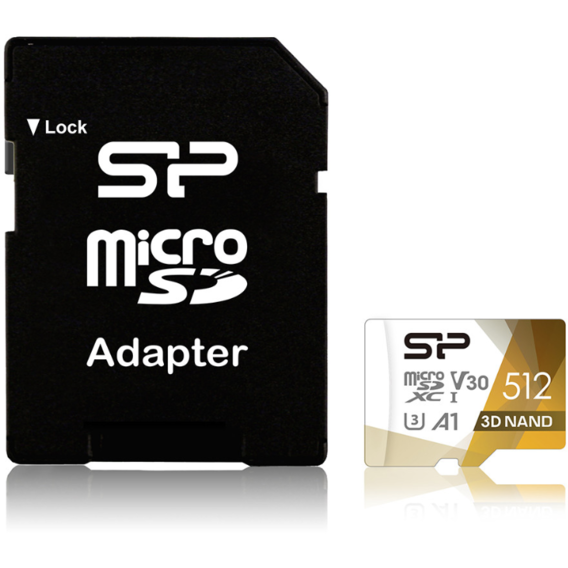 Карта памяти Silicon Power 512GB microSDXC U3 A1 V30 Superior Pro Color + adapter (SP512GBSTXDU3V20AB)