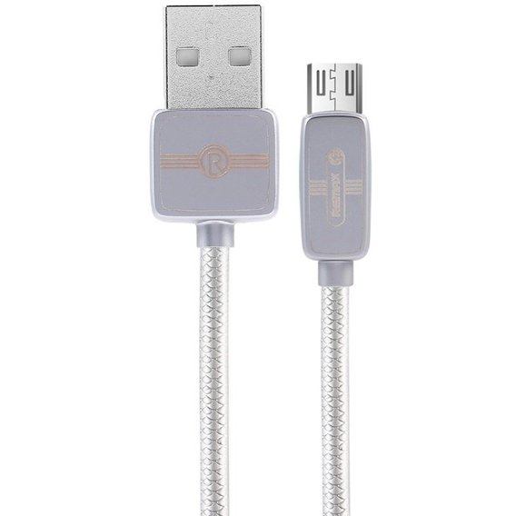 Кабель Remax USB Cable to microUSB Regor 1m Silver (RC-098M-SILVER)