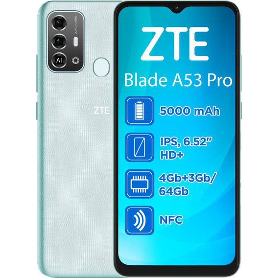 Смартфон ZTE Blade A53 Pro 4/64Gb Green (UA UCRF)