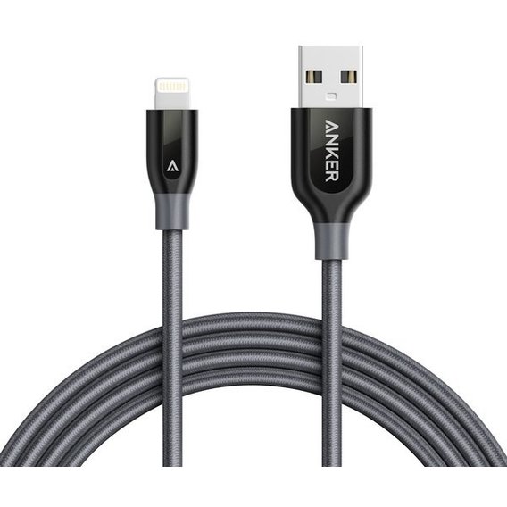 Кабель ANKER USB Cable to Lightning Powerline+ V3 1.8m Grey (A8122HA1)