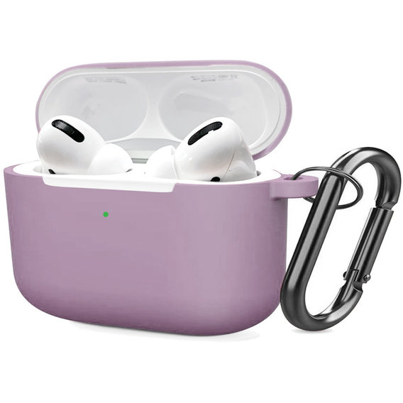 Чехол для наушников TPU Case with Belt Lilac for Apple AirPods Pro