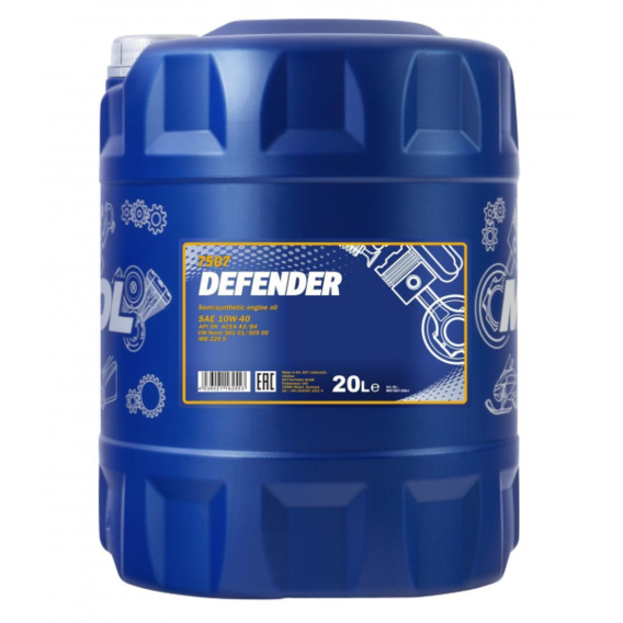 Моторное масло Mannol Defender 10W-40, 20 л (MN7507-20)