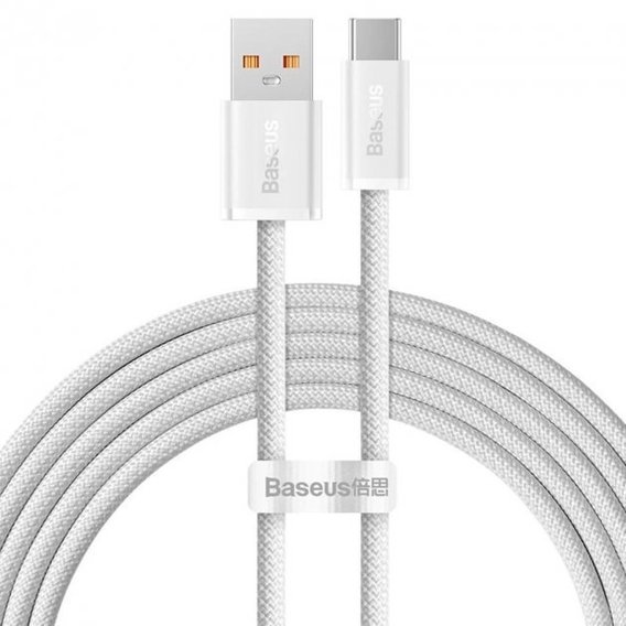 Кабель Baseus USB Cable to USB-C Dynamic Series 100W 2m White (CALD000702)