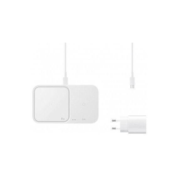Зарядное устройство Samsung Wireless Charger Duo (with TA) 15W White for Smartphones and Galaxy Buds (EP-P5400TWRGRU)