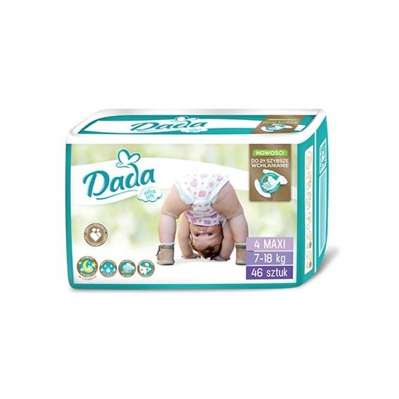 Подгузники Dada Extra soft 4 MAXI - 46 шт. / 7‑18 кг (обновленная упаковка)