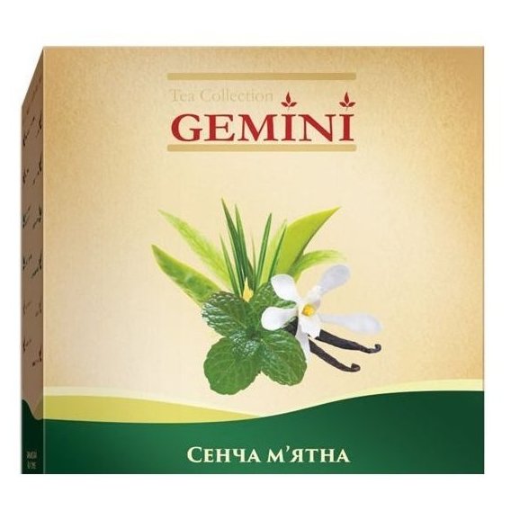 Чай Gemini зеленый Tea Collection Grand Pack Сенча мятная 20х4 г (4820156430881)