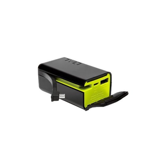 Внешний аккумулятор Tylt POWERPLANT Portable Power Pack MicroUSB Piano Black/Green (UPPLANT2-T)