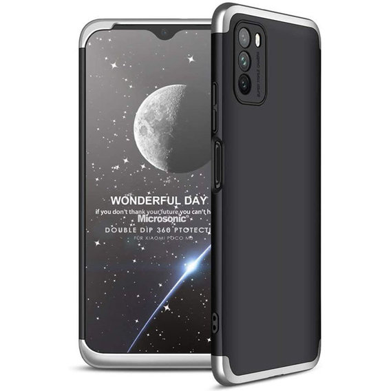 Аксессуар для смартфона LikGus Case 360° Black/Silver for Xiaomi Poco M3