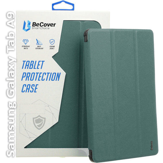 Аксессуар для планшетных ПК BeCover Smart Case Dark Green for Samsung X115 Galaxy Tab A9 (709907)