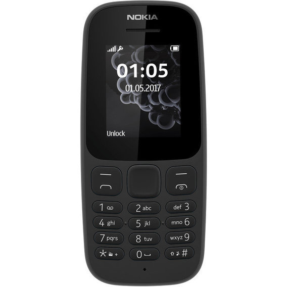 Мобильный телефон Nokia 105 New Dual Sim Black (UA UCRF)
