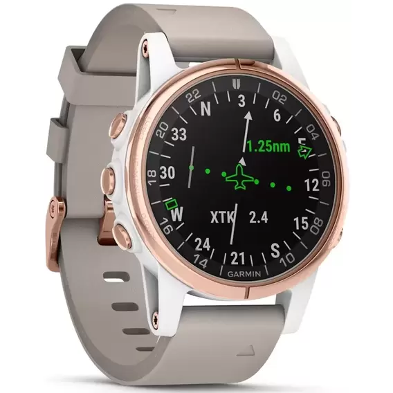 Смарт-часы Garmin D2 Delta S Aviator Watch with Beige Leather Band (010-01987-30)