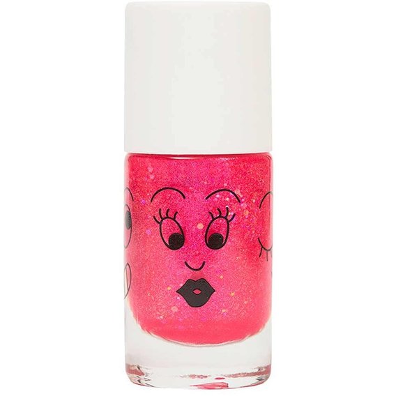 Детский лак для ногтей Nailmatic Glitter pink Ярко-розовый с блестками (102SISSIF)