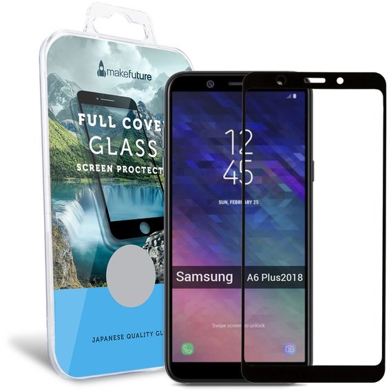 Аксессуар для смартфона MakeFuture Tempered Glass Full Cover Black (MGFC-SA618PB) for Samsung A605 Galaxy A6 Plus 2018