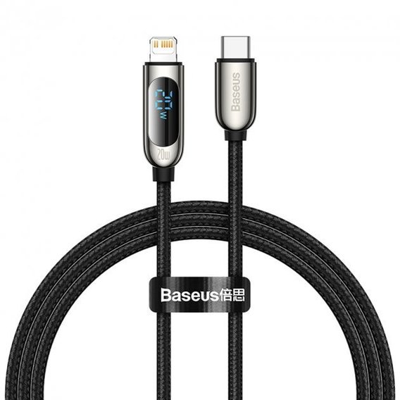 Кабель Baseus Cable USB-C to Lightning Display 20W 1m Black (CATLSK-01)