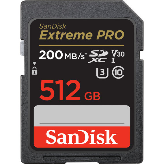 Карта пам'яті SanDisk 512GB SDXC Class 10 UHS-I U3 V30 Extreme Pro (SDSDXXD-512G-GN4IN)