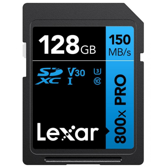 Карта памяти Lexar 128GB SDXC Class 10 UHS-I U3 V30 High Performance 800x Pro (LSD0800P128G-BNNNG)