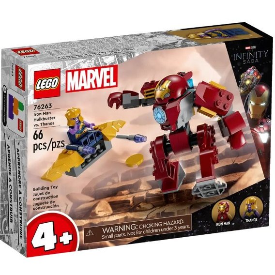 Конструктор LEGO Marvel Железный человек "Халкбастер" против Таноса 66 деталей (76263)
