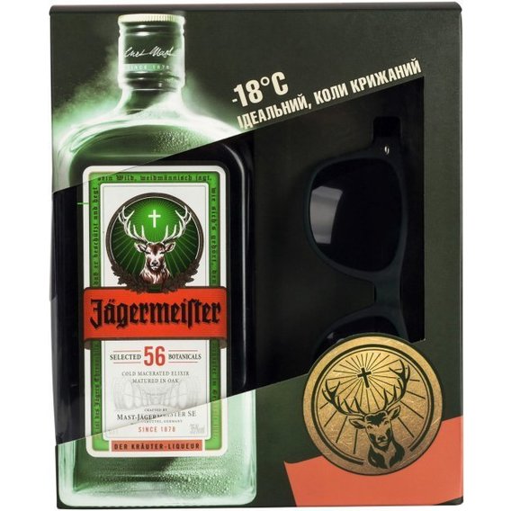 Ликер Jagermeister 0.7л + солнцезащитные очки