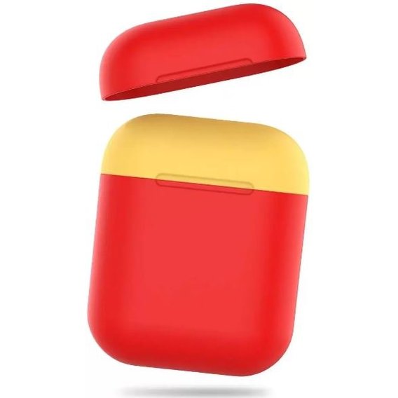 Чехол для наушников AhaStyle Silicone Duo Case Red/Yellow (AHA-01380-RRY) for AirPods