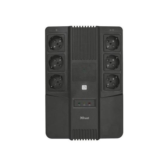 Trust Maxxon 800VA UPS with 6 standard wall power outlets BLACK 23326