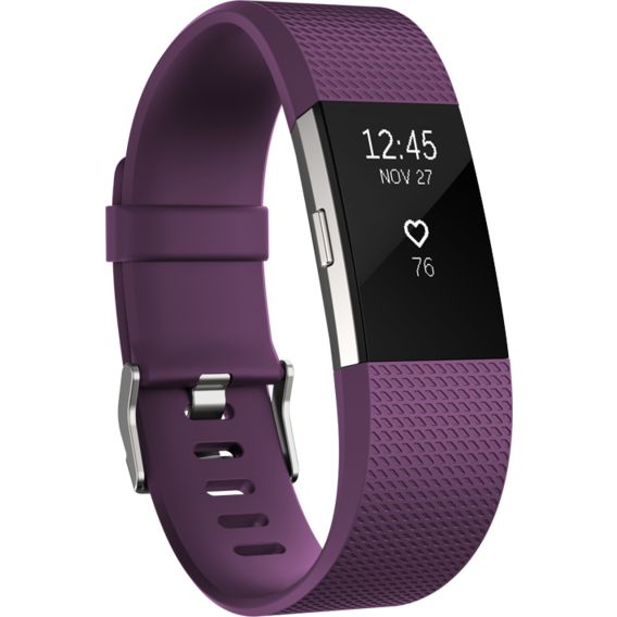 Фитнес-браслет Fitbit Charge 2 Plum/Silver Small