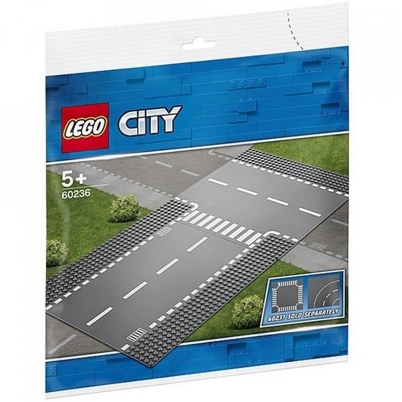 Конструктор LEGO City Прямой и Т-образный перекрёсток (60236)