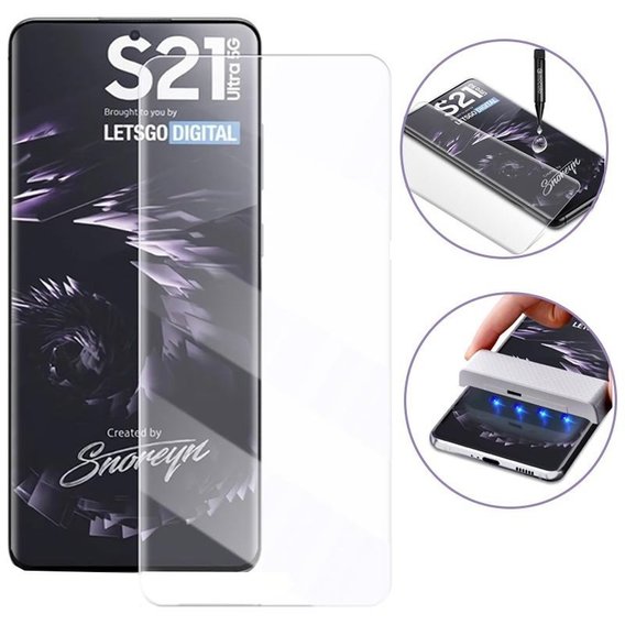 Аксессуар для смартфона Tempered Glass 3D UF for Samsung G998 Galaxy S21 Ultra