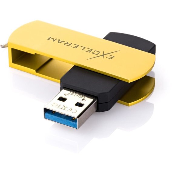 USB-флешка eXceleram 64GB P2 Series USB 3.1 Gen 1 Yellow2/Black (EXP2U3Y2B64)