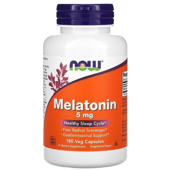 NOW Foods Melatonin 5 mg 180 veg caps