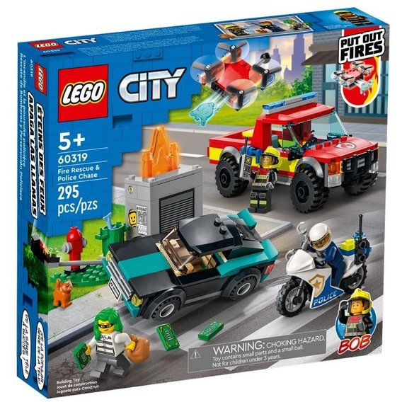 Конструктор LEGO City Пожарная спасательная служба и полицейское преследование (60319)