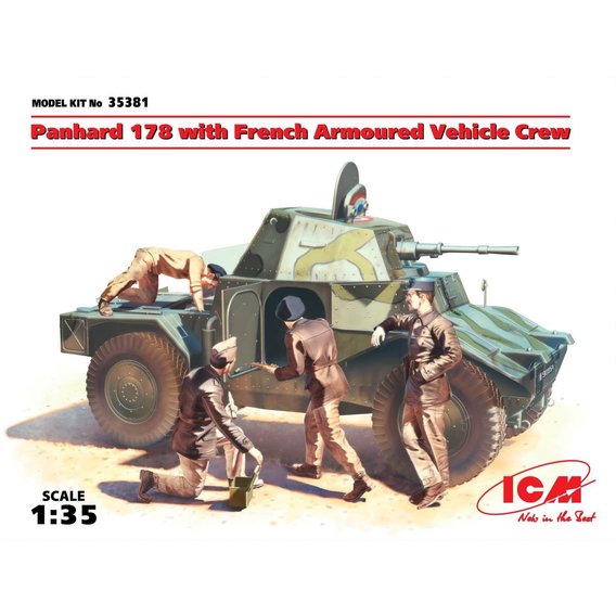Французский командирский бронеавтомобиль Panhard 178 с экипажем Panhard 178 with French armoured vehicle crew (ICM35381)