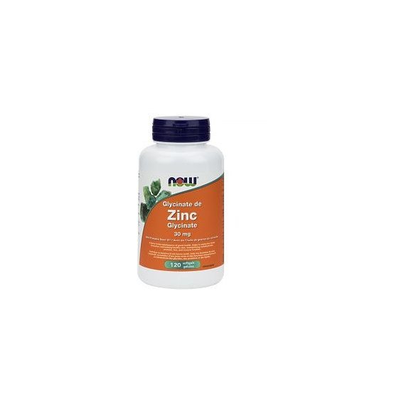 NOW Foods ZINC GLYCINATE 30 mg 120 SGELS Цинк глицинат