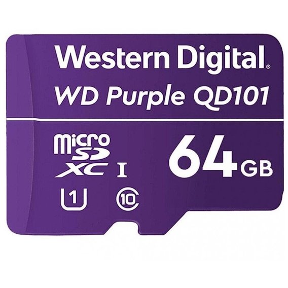 Карта памяти WD 64GB microSDXC UHS-I Class 10 QD101 Purple (WDD064G1P0C WDC)