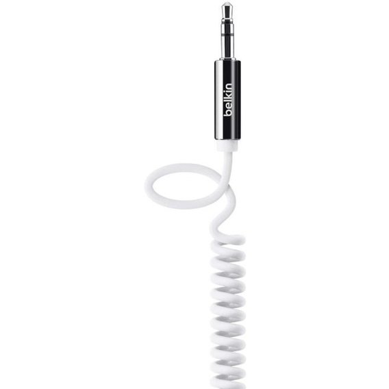 Кабель Belkin Audio Cable Mini-jack 3.5 to Mini-jack 3.5 MIXIT Coiled 1.8м White (AV10126cw06-WHT)