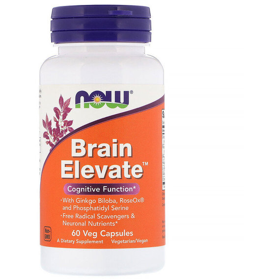 Now Foods Brain Elevate, 60 Veg Capsules (NOW-03303)