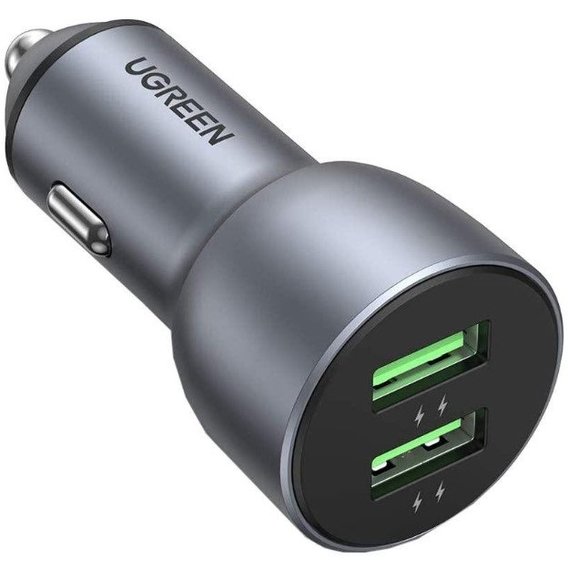 Зарядное устройство Ugreen Car Charger USB+USB-C CD213 36W Space Grey (70594)