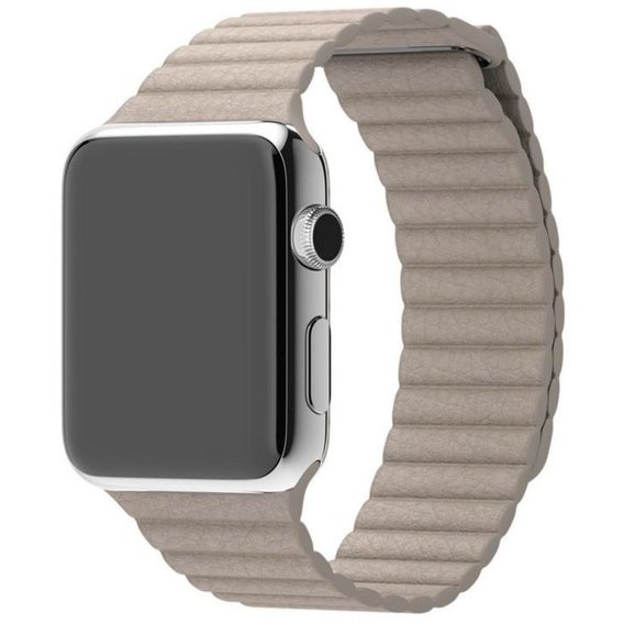 Аксессуар для Watch Fashion Leather Loop Band Beige for Apple Watch 42/44/45/49mm