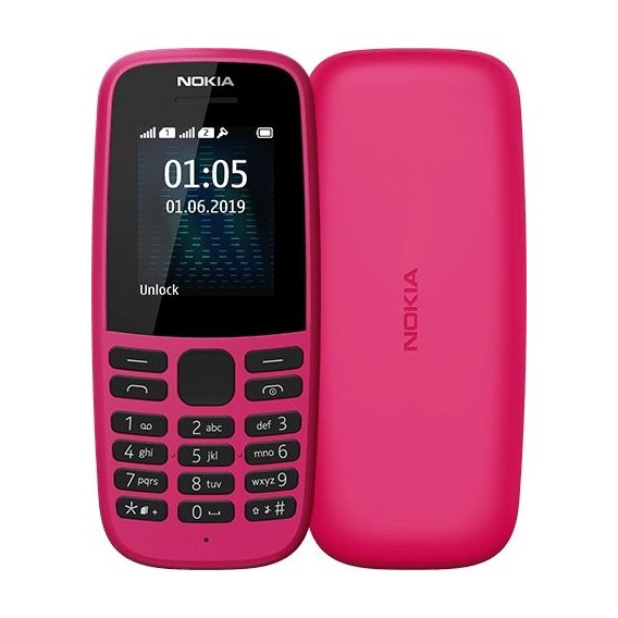 Мобильный телефон Nokia 105 Dual Sim 2019 Pink (UA UCRF)