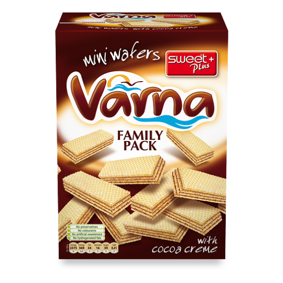 Мини-вафли Sweet Plus VARNA FAMILY с какао кремом 260 г (1110320)